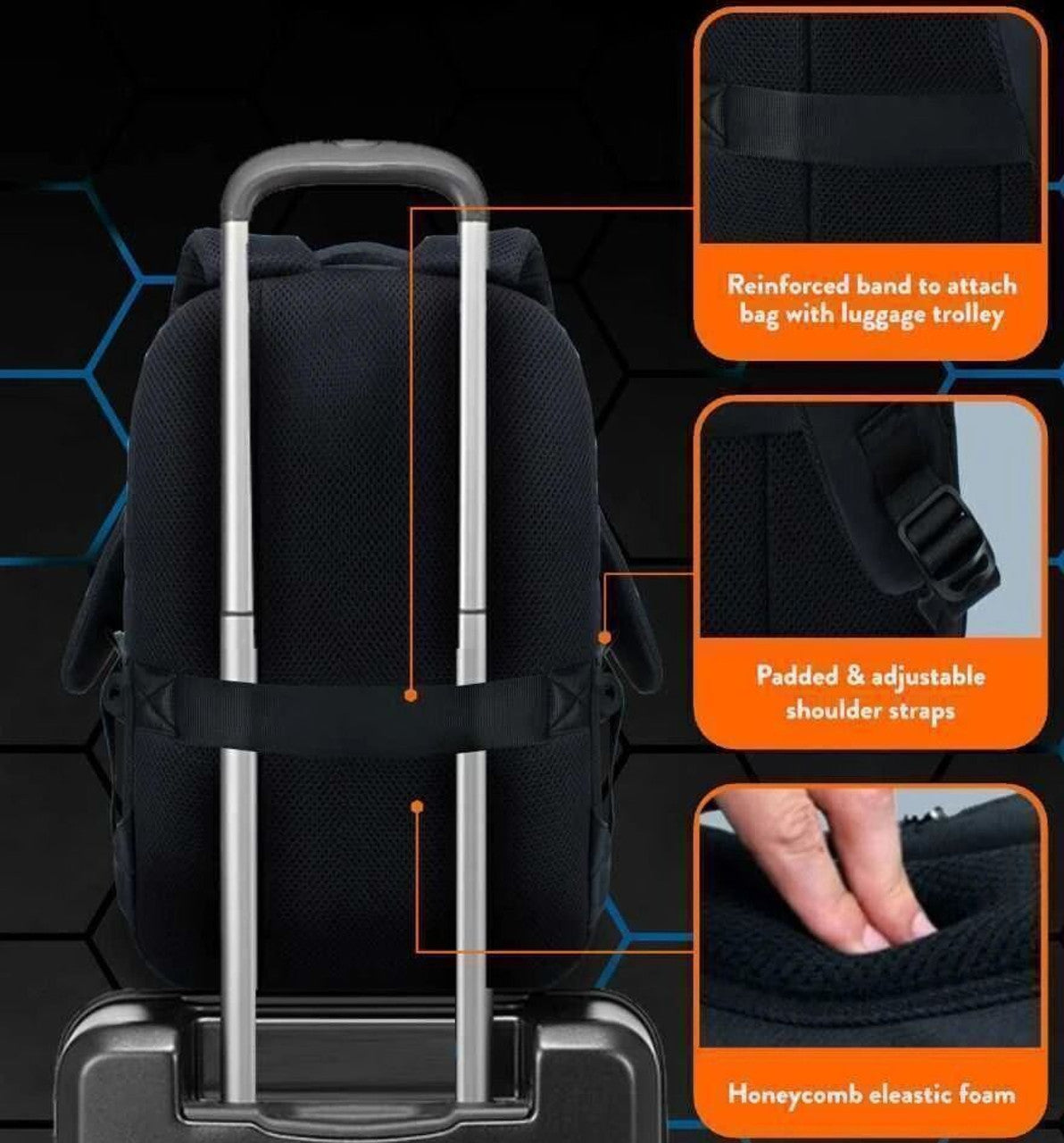 HP Medium 30 L Laptop Backpack X Entry Light weight (Black)