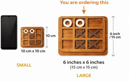 Gifty Joy Wooden Tic Tac Toe Large Size Puzzle |Birthday Return Gift for Kids (10 Pieces)