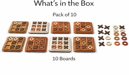 Gifty Joy Wooden Tic Tac Toe Large Size Puzzle |Birthday Return Gift for Kids (10 Pieces)