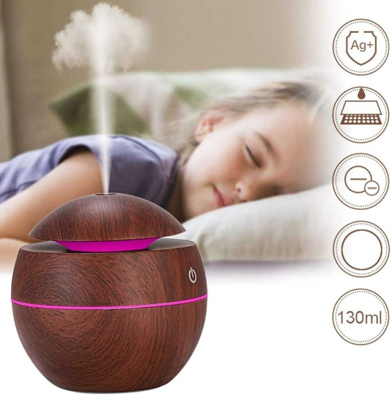 Zivika Diffuser Wood Grain Aroma Diffuser (130 ml)