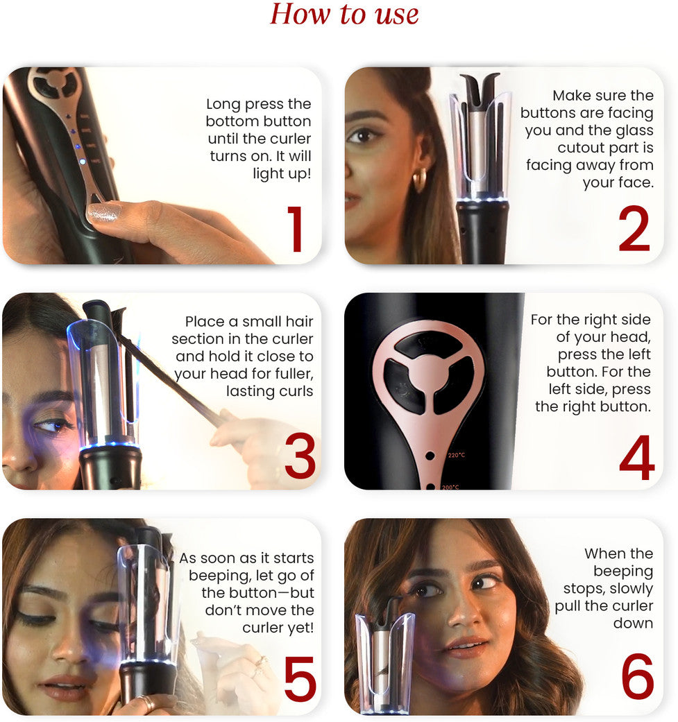 URBANYOG MakeMeeBold Automatic Hair Curler | Electric Hair Curler...more