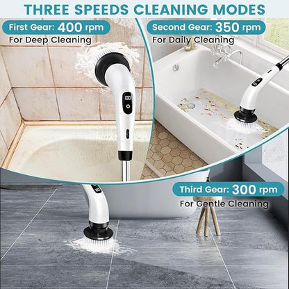 9 in 1 electric scrubber brush