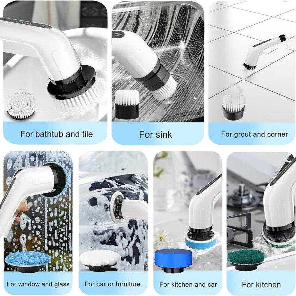 9 in 1 electric scrubber brush