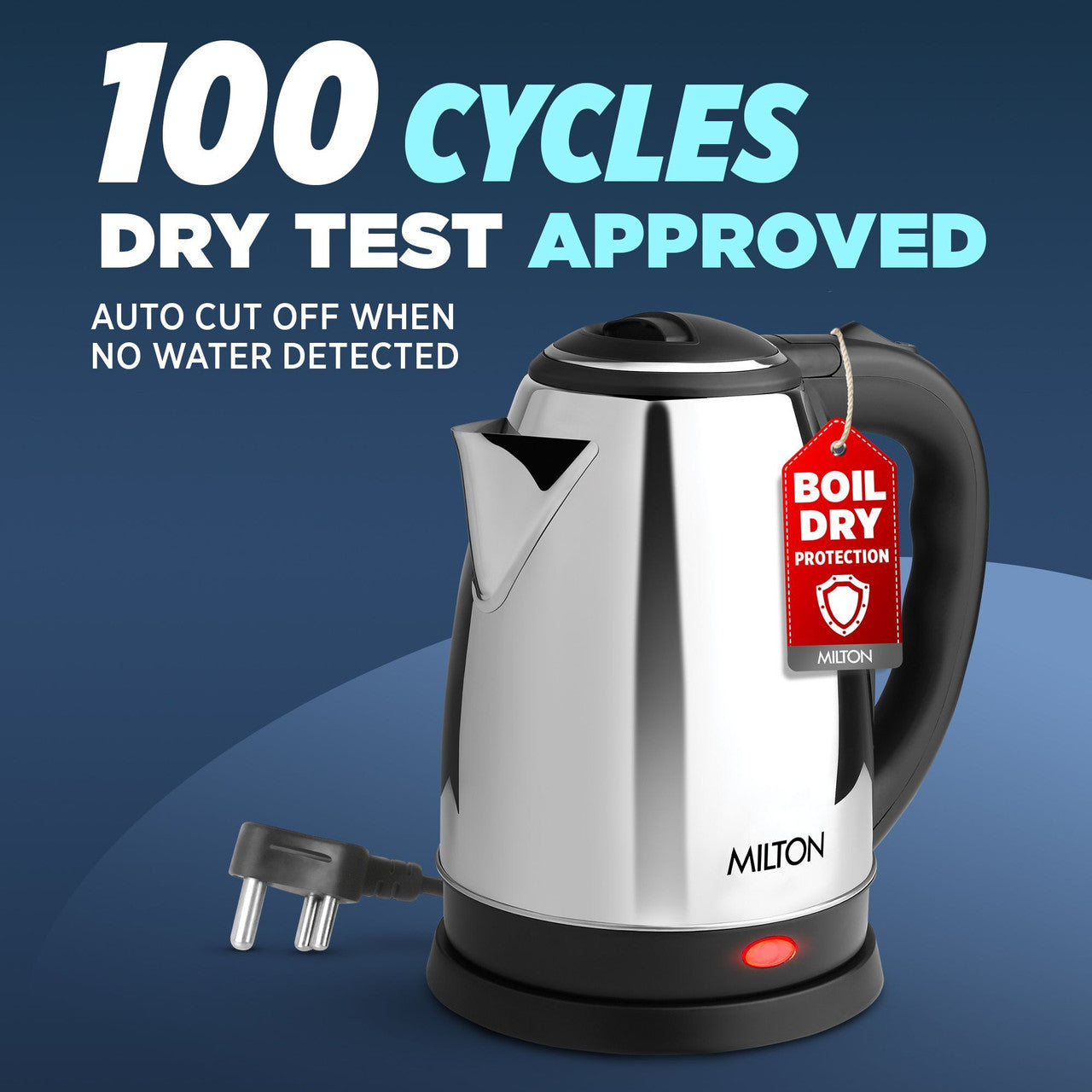 MILTON GO ELECTRO Electric Kettle (1.8 L, Silver)