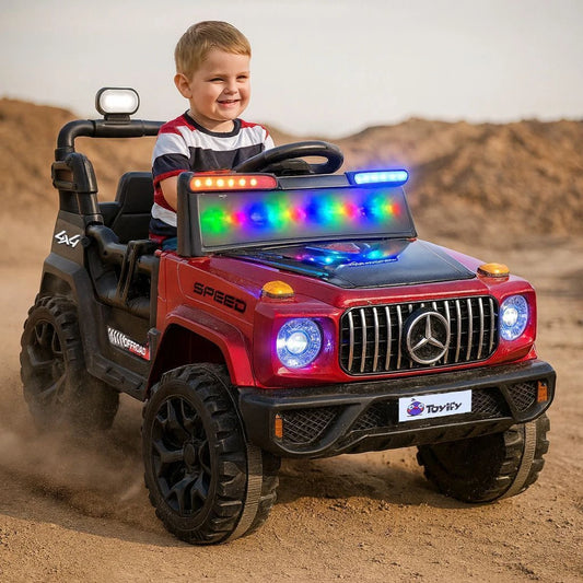 dual motor, remote control, music and light jeep battery