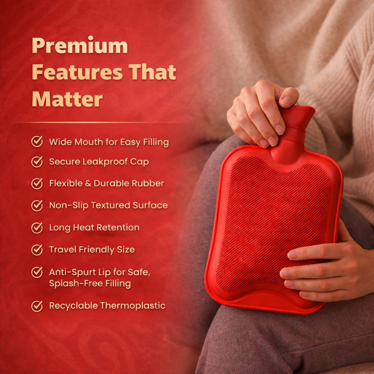 HEAREAL HEALTH CARE Multipurpose Hot Water Rubber bag