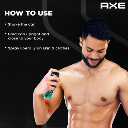 AXE Signature Mysterious and Intense Deodorant No Gas Body Perfume Body Spray  -  For Men (400 ml, Pack of 2)