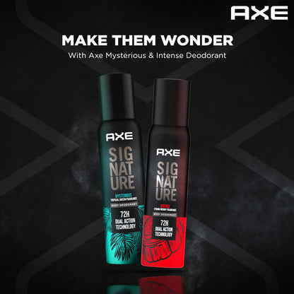 AXE Signature Mysterious and Intense Deodorant No Gas Body Perfume Body Spray  -  For Men (400 ml, Pack of 2)