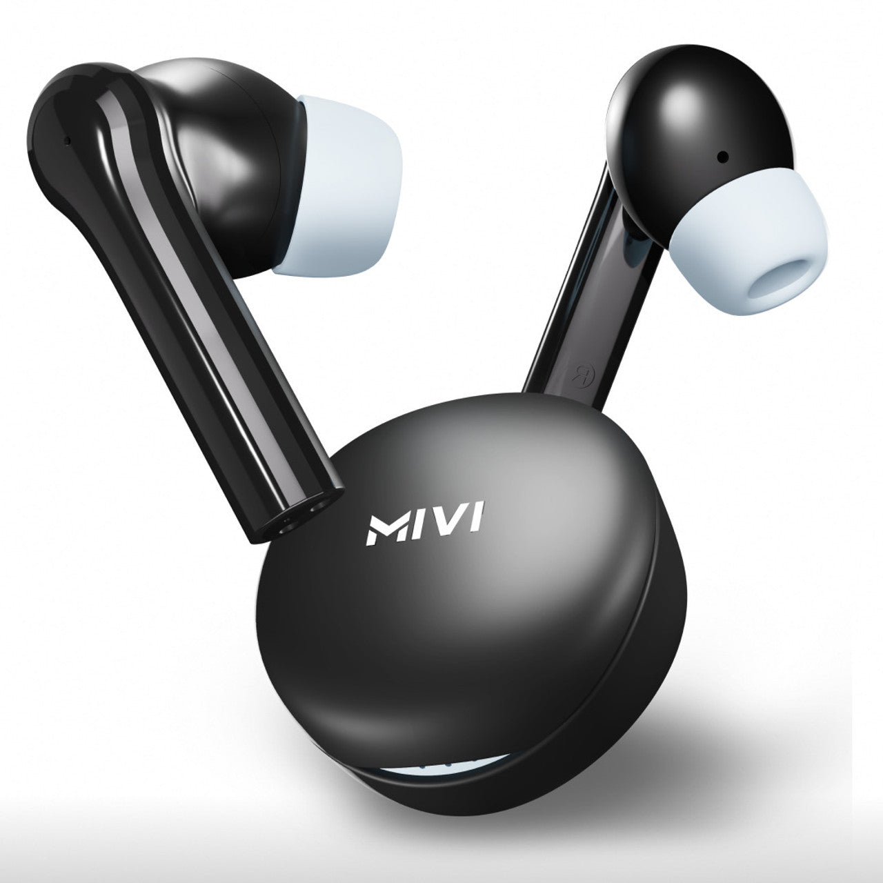 Mivi Duopods Horizon [New Launch], AI-ENC, 60 Hrs, 13mm Drivers, Fast Charge, BT v5.3 Bluetooth Headset (Midnight Black, True Wireless)