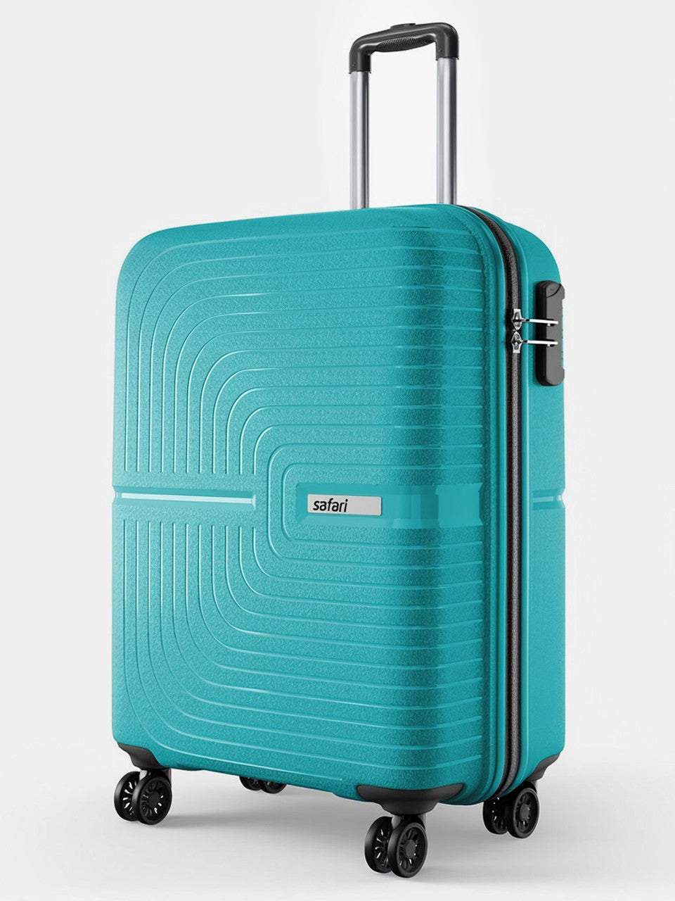 SAFARI Small Cabin Suitcase (55 cm) 8 Wheels - Eclipse Neo 55 - Teal, Silver