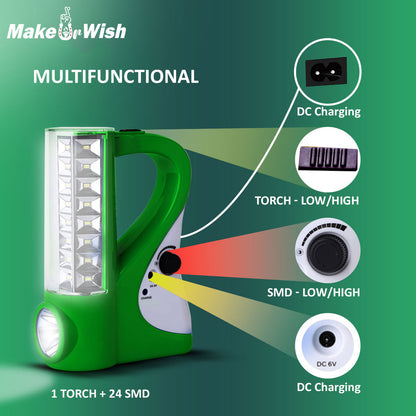 2 IN 1 home rechargeable LED Lamp