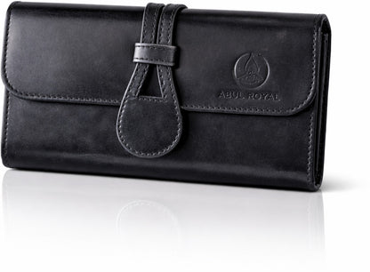 Abul royal Women Trendy, Formal Black Genuine Leather Wallet (6 Card Slots)